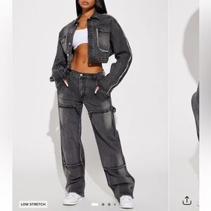 Fashion Nova Distressed Black Denim Jeans